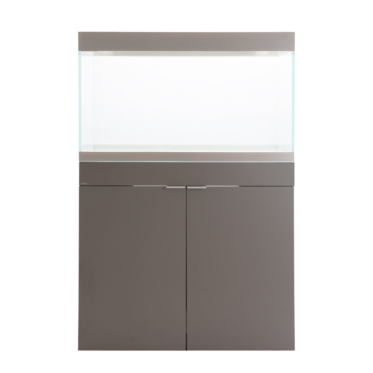 AQPET AQUARIUM RIVERIUM PLUS 90X50X55 H - 10 MM EXT. - MIT LED-BELEUCHTUNG, AUSSENFILTER UND TAUBENGRAUEM UNTERSCHRANK