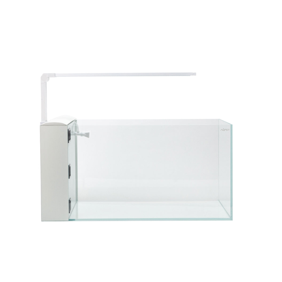 AQPET AQUA 60 HINTEN WEISS – MIT HINTEREN FILTER – 60X30X30 CM 6 MM