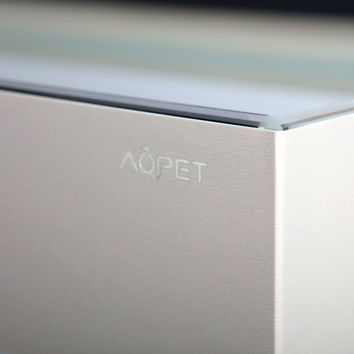 AQPET AQUARIUM RIVERIUM PLUS 90X50X55 H - 10 MM EXT. - MIT LED-BELEUCHTUNG, AUSSENFILTER UND SCHWARZEM UNTERSCHRANK
