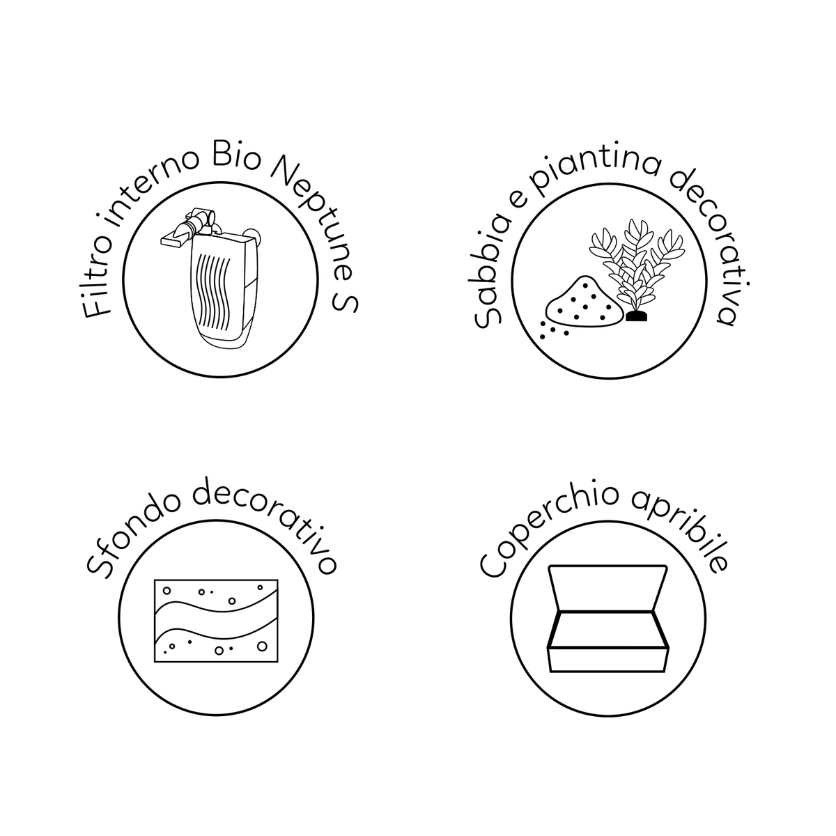 AQPET ACQUARIO ONE MINI AUS GLAS 20 L 39x22x26h WEISS