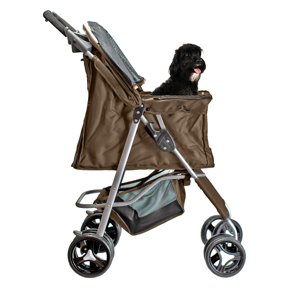 AQPET FRIENDS Bequemer und praktischer Kinderwagen für Hunde mittlerer/kleiner Größe für Hunde und Katzen Sichere Reise