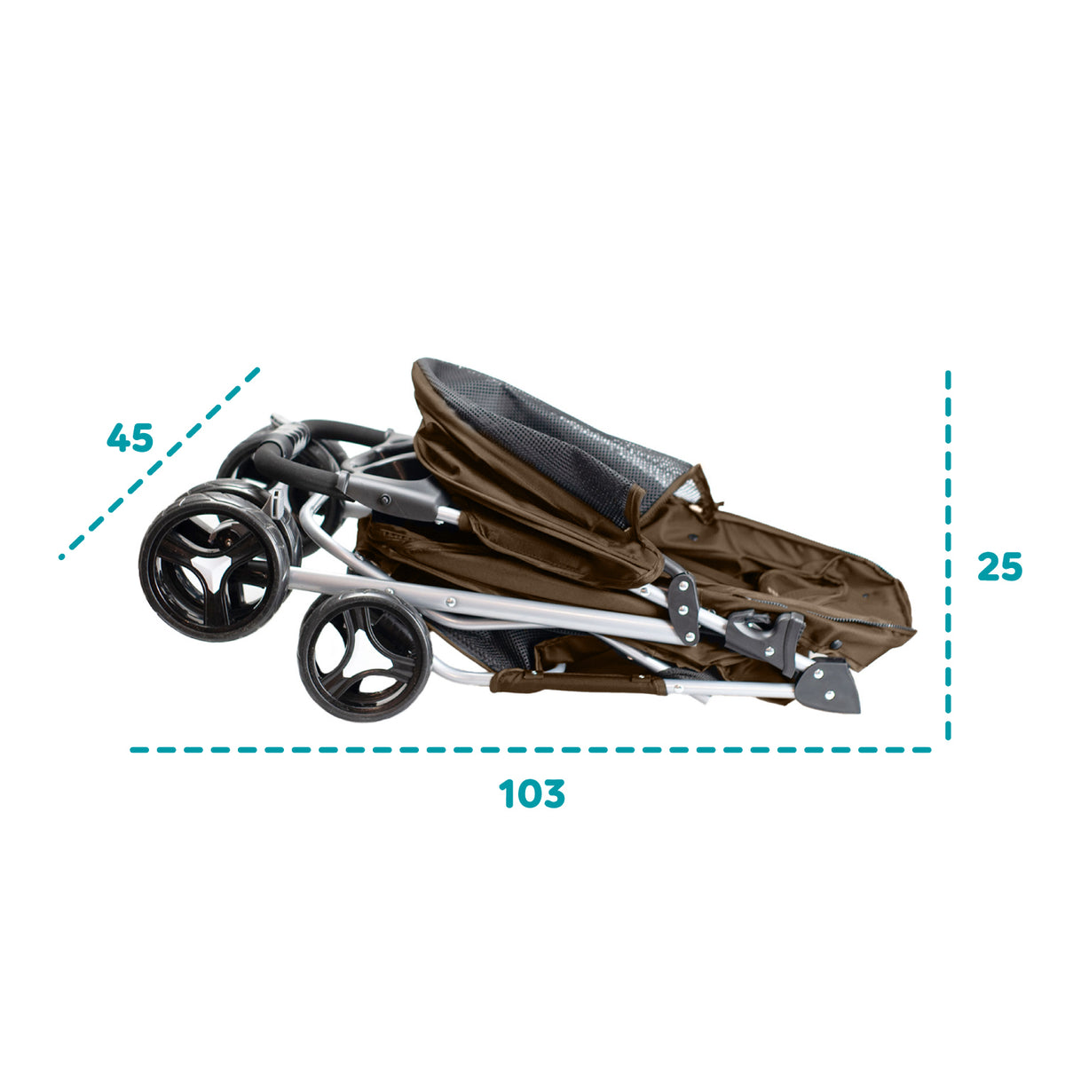 AQPET FRIENDS Bequemer und praktischer Kinderwagen für Hunde mittlerer/kleiner Größe für Hunde und Katzen Sichere Reise