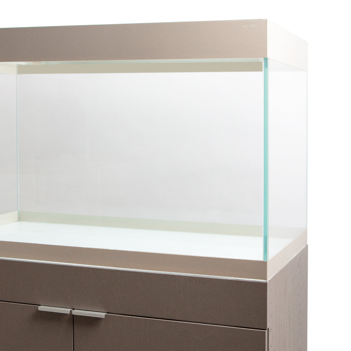 AQPET AQUARIUM RIVERIUM PLUS 90X50X55 H - 10 MM EXT. - MIT LED-BELEUCHTUNG, AUSSENFILTER UND SCHWARZEM UNTERSCHRANK