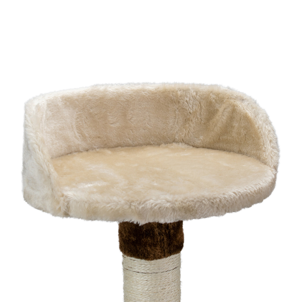 AQPET FRIENDS Kratzbaum Rom aus Sisal 123 cm Braun für Katzen Spielzeug Katze Entspannung und Spaß
