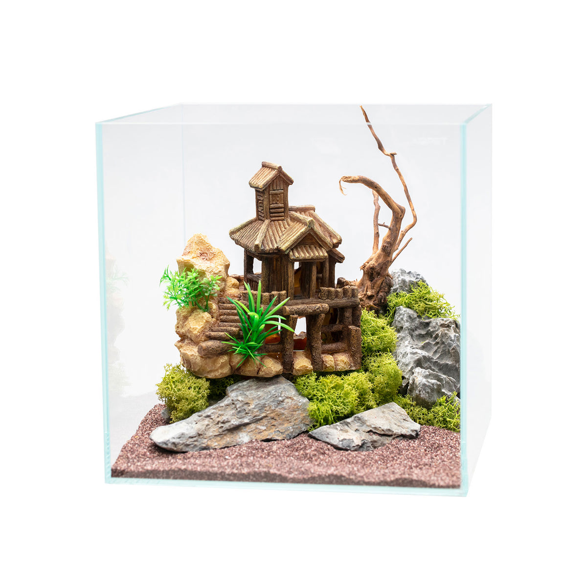 AQPET DECORART AQUARIUMDEKORATION MOD. WOOD CASTLE 19*13*19