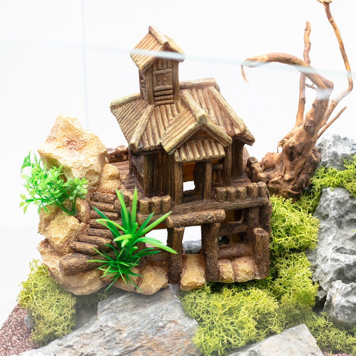 AQPET DECORART AQUARIUMDEKORATION MOD. WOOD CASTLE 19*13*19