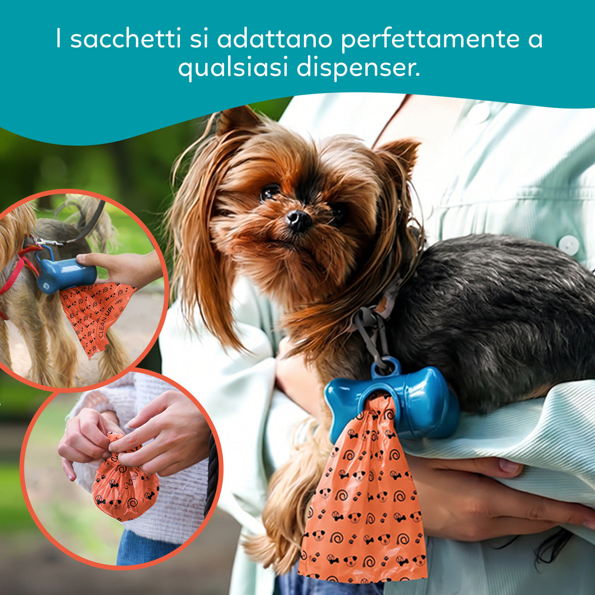 AQPET FRIENDS Doppelt reißfeste Hygienetüten für Hundekot - Größe Large 22x30 cm - Sparpackung mit 200 Tüten