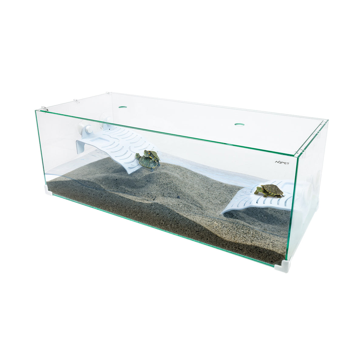 AQPET GLAS-TURTLEBECKEN TORTUGA 80 – 80X35X28 CM MIT INSEL