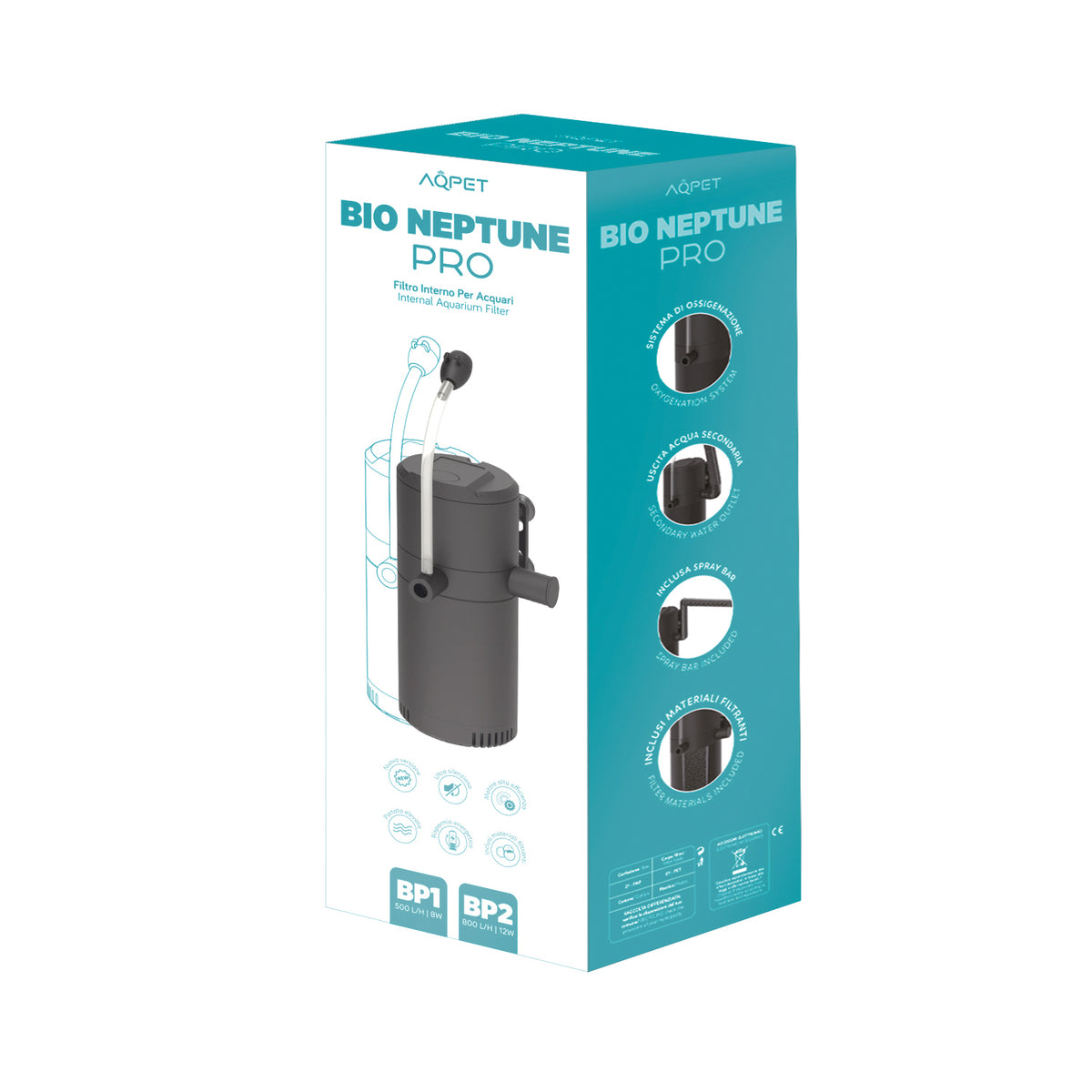 AQPET BIONEPTUNE PRO INNENFILTER - MIT FILTERMATERIALIEN (OHNE SCHLAUCH UND SPRÜHBALKEN)
