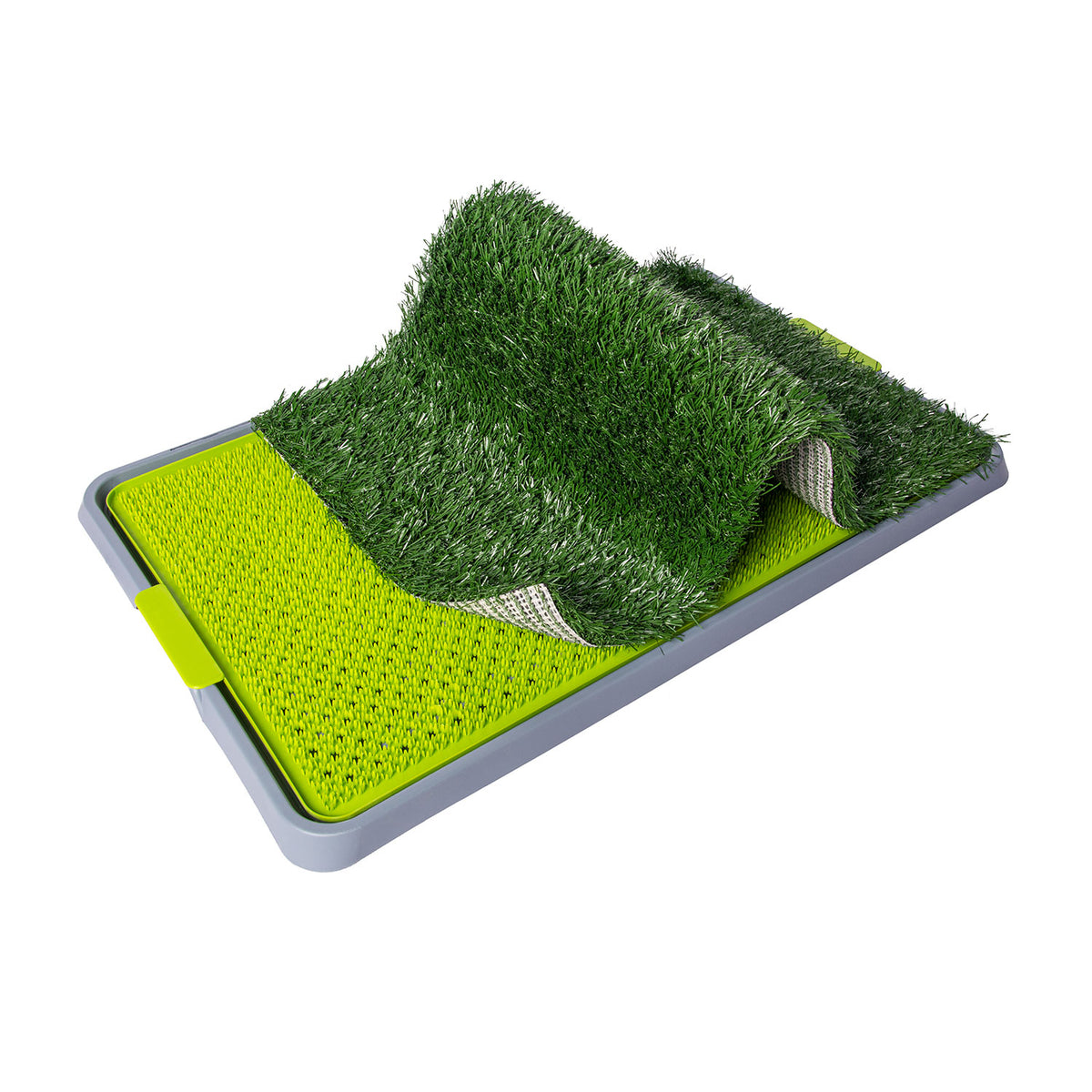 AQPET FRIENDS Hundetoilette DogLitter mit Kunstrasen für Hundewelpen 67x42x5 cm