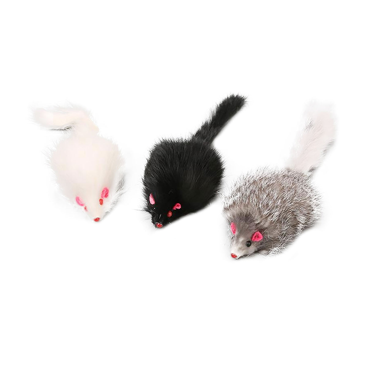 AQPET FRIENDS Katzenspielzeug Realistische Maus mit Rassel – 18 cm Katzenspielzeug