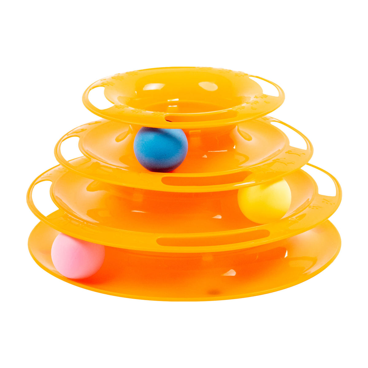 AQPET FRIENDS Katzenspielturm - 25X13 cm Katzenspielzeug mit Ball