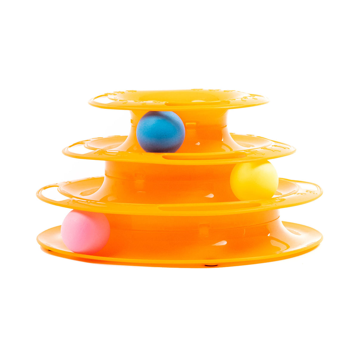 AQPET FRIENDS Katzenspielturm - 25X13 cm Katzenspielzeug mit Ball
