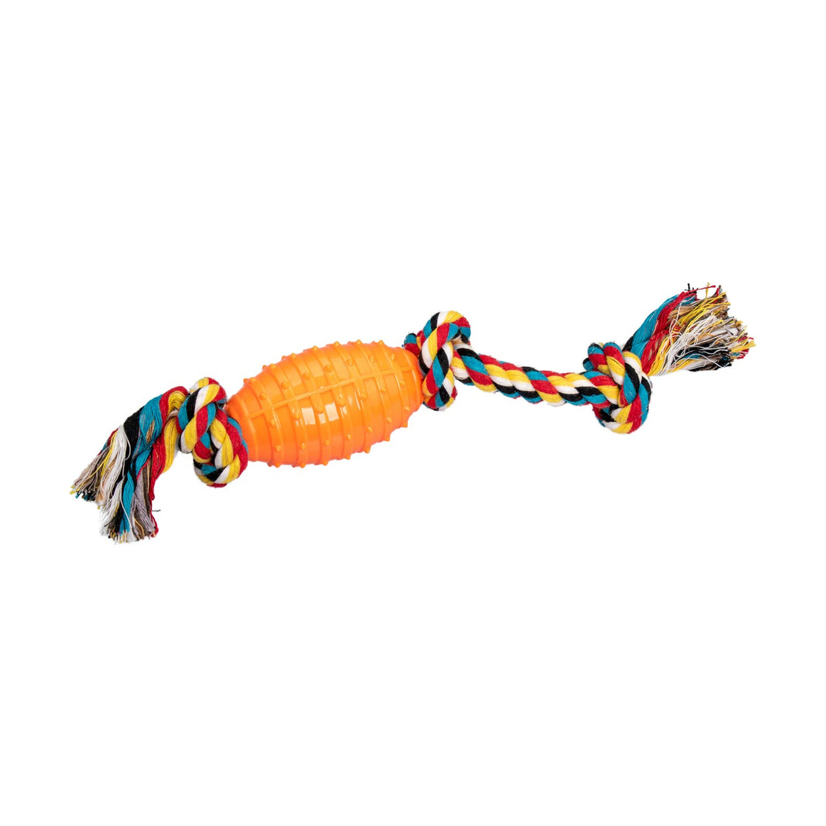 AQPET FRIENDS AQPET Hundespielzeug Smarty Seil und ovaler Gummiball 38 cm Spielzeug für Hunde Spaß Haustier