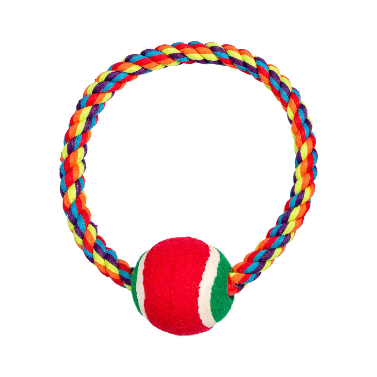 AQPET FRIENDS AQPET Hundespielzeug Smarty Ring aus Seil mit Ball 20 x 7 cm Hundespielzeug Spaß für Haustiere