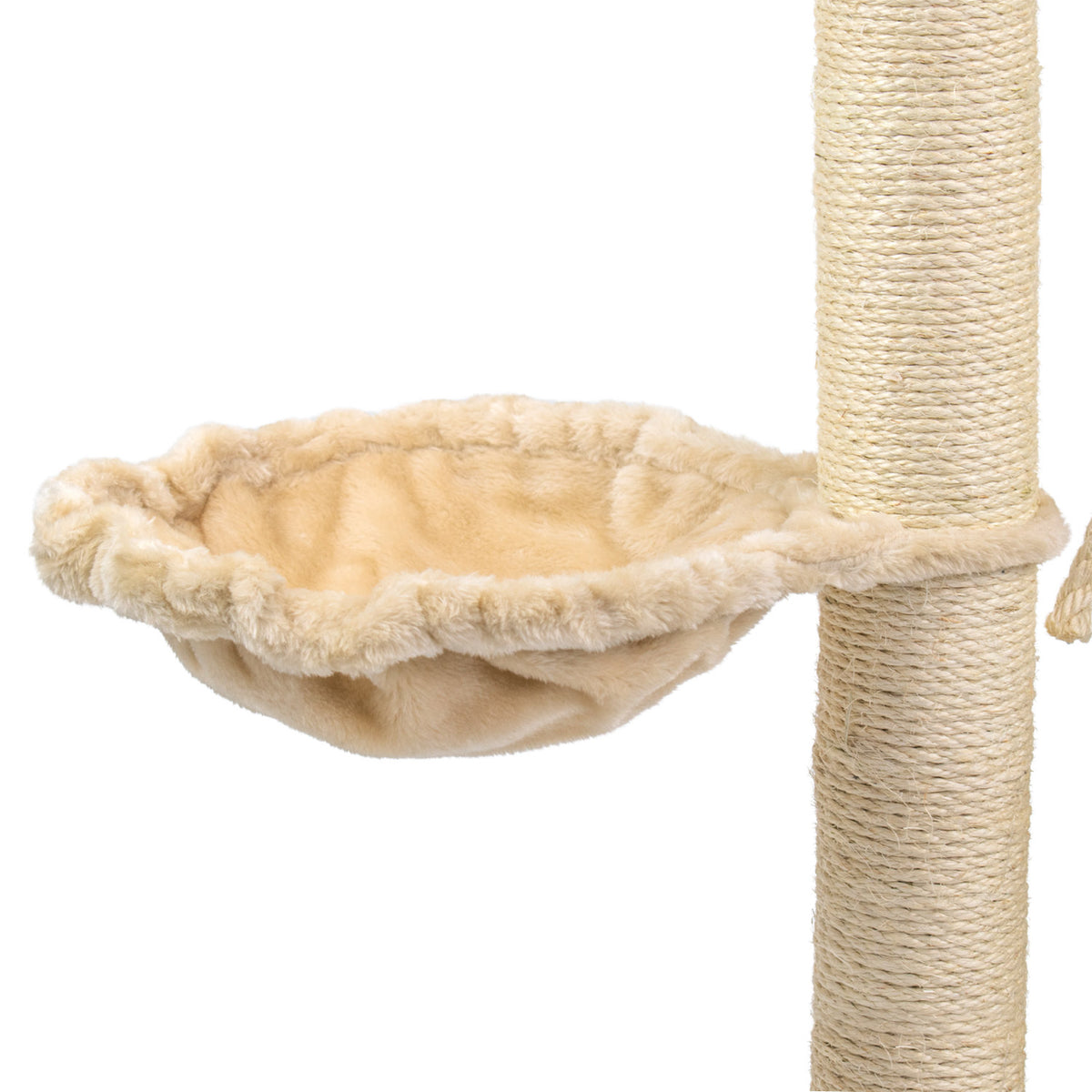 AQPET FRIENDS Kratzbaum Athens 115 cm mit Katzenhöhle Katzenbaum Spielplatz Spielzeug Kratzbrett für Katzen Farbe Beige