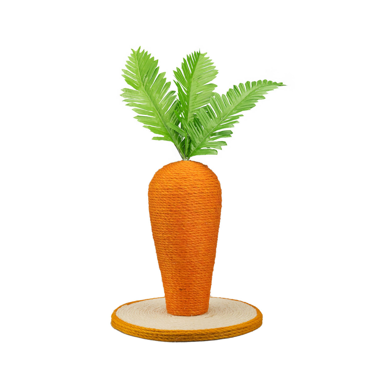 AQPET FRIENDS Kratzbaum Karotte Karotte 30 cm mit Katzenhöhle Katzenbaum Spielplatz Spiel Kratzbaum für Katze, Orange