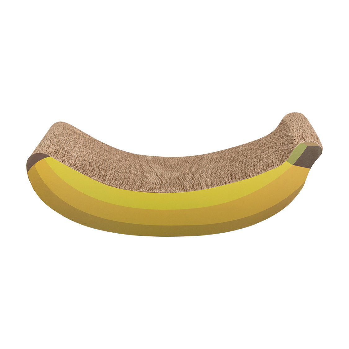 AQPET FRIENDS Kratzbaum aus Karton 47X22X15CM in Bananenform für Katzen Katzenspielzeug Entspannung