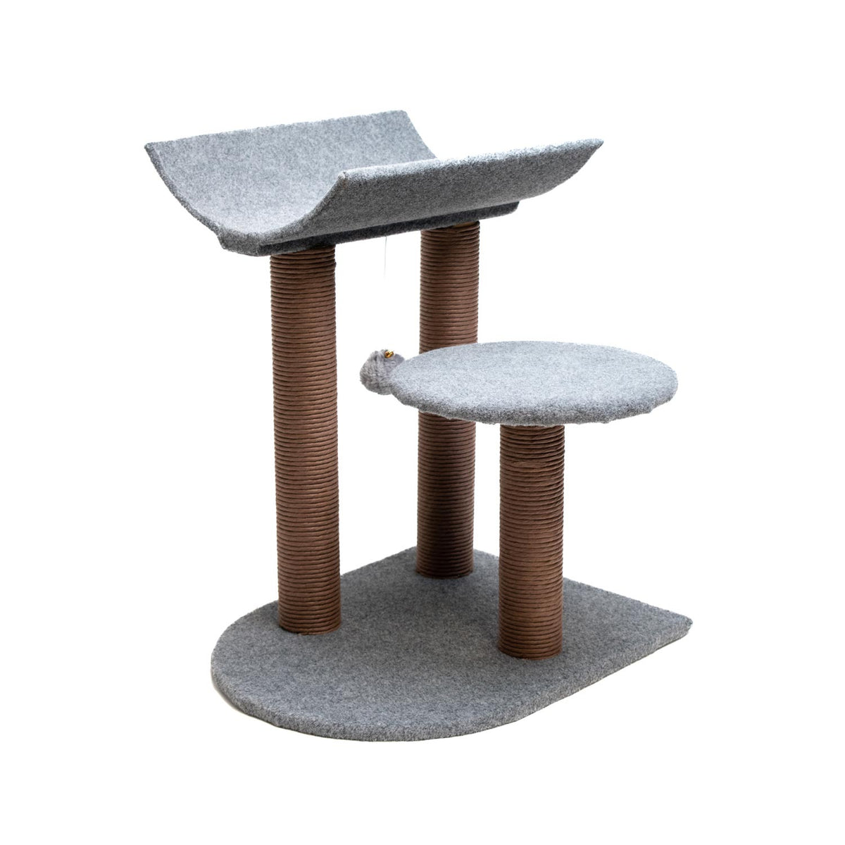 AQPET FRIENDS Kratzbaum Lissabon - 58CM Grau Für Katzen Spielzeug Katze Entspannung Und Spaß Spiel
