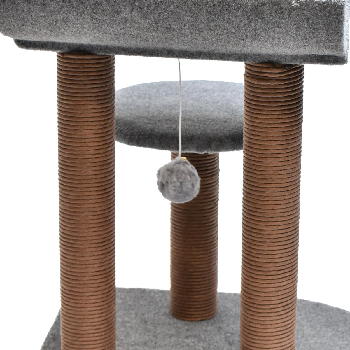 AQPET FRIENDS Kratzbaum Lissabon - 58CM Grau Für Katzen Spielzeug Katze Entspannung Und Spaß Spiel
