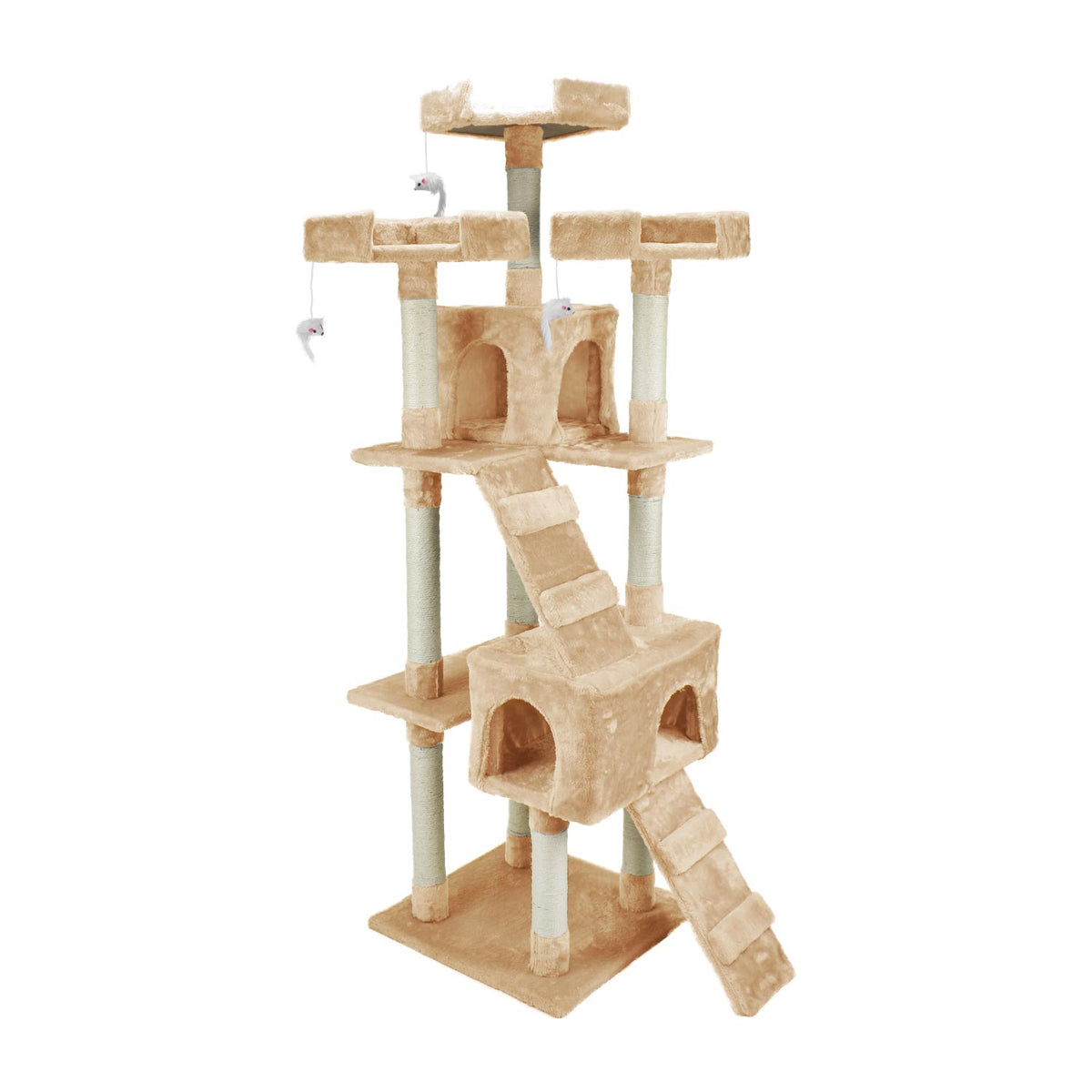 AQPET FRIENDS Kratzbaum Manhattan aus Sisal 170 cm für Katzen – Spiel, Spaß und Entspannung