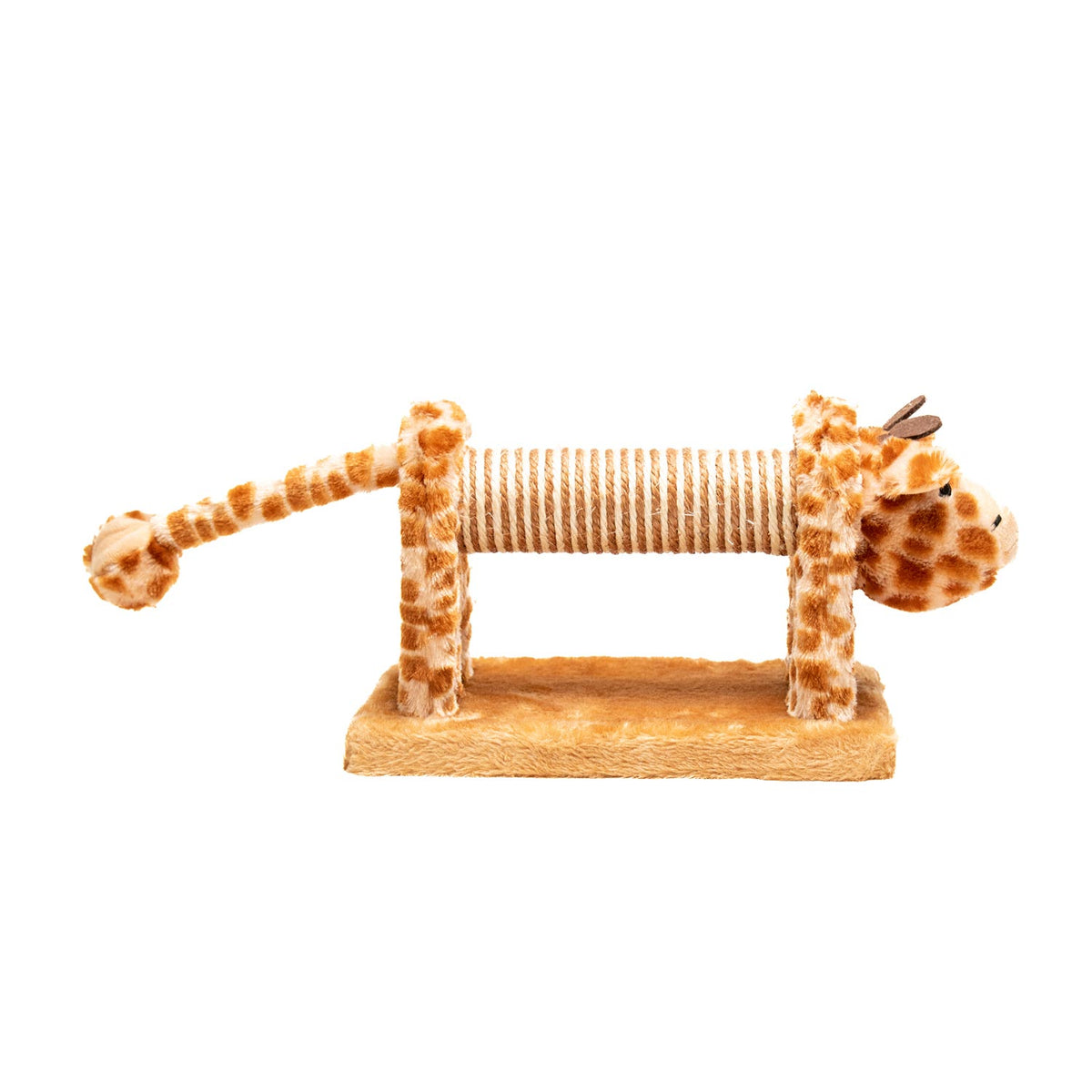 AQPET FRIENDS Kratzbaum aus Sisal und Plüsch für den Spielspaß Ihrer Katze, Giraffe, Maße 56x18x18 cm
