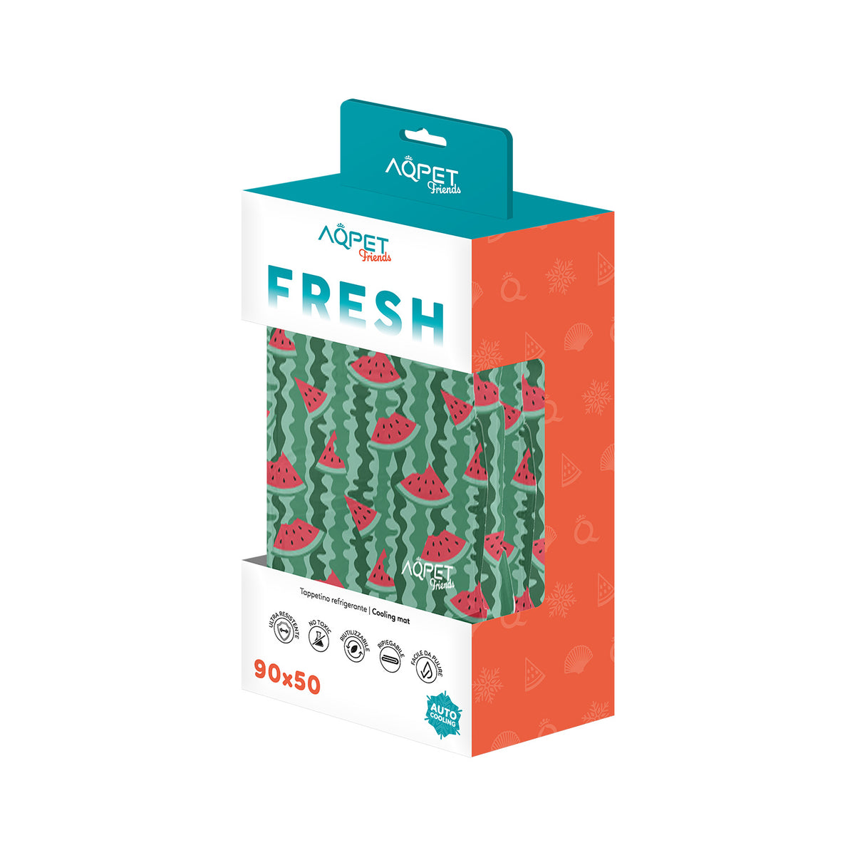AQPET FRIENDS Kühlmatte für Hunde Katzen Haustiere, Ungiftiges Gel, Frucht-Design