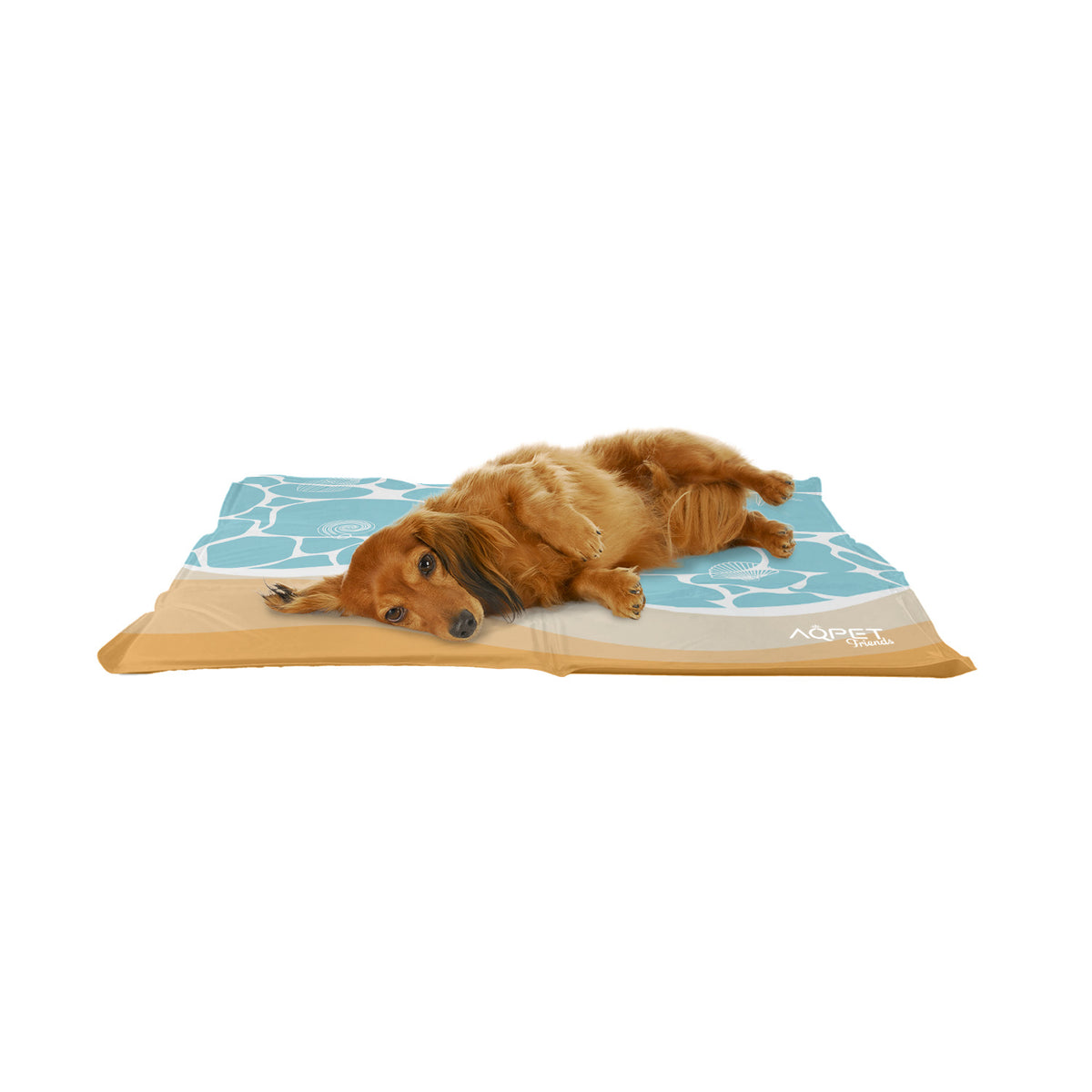 AQPET FRIENDS Kühlmatte, erfrischend für Hunde, Katzen und Tiere, ungiftiges Gel, Muster Sea