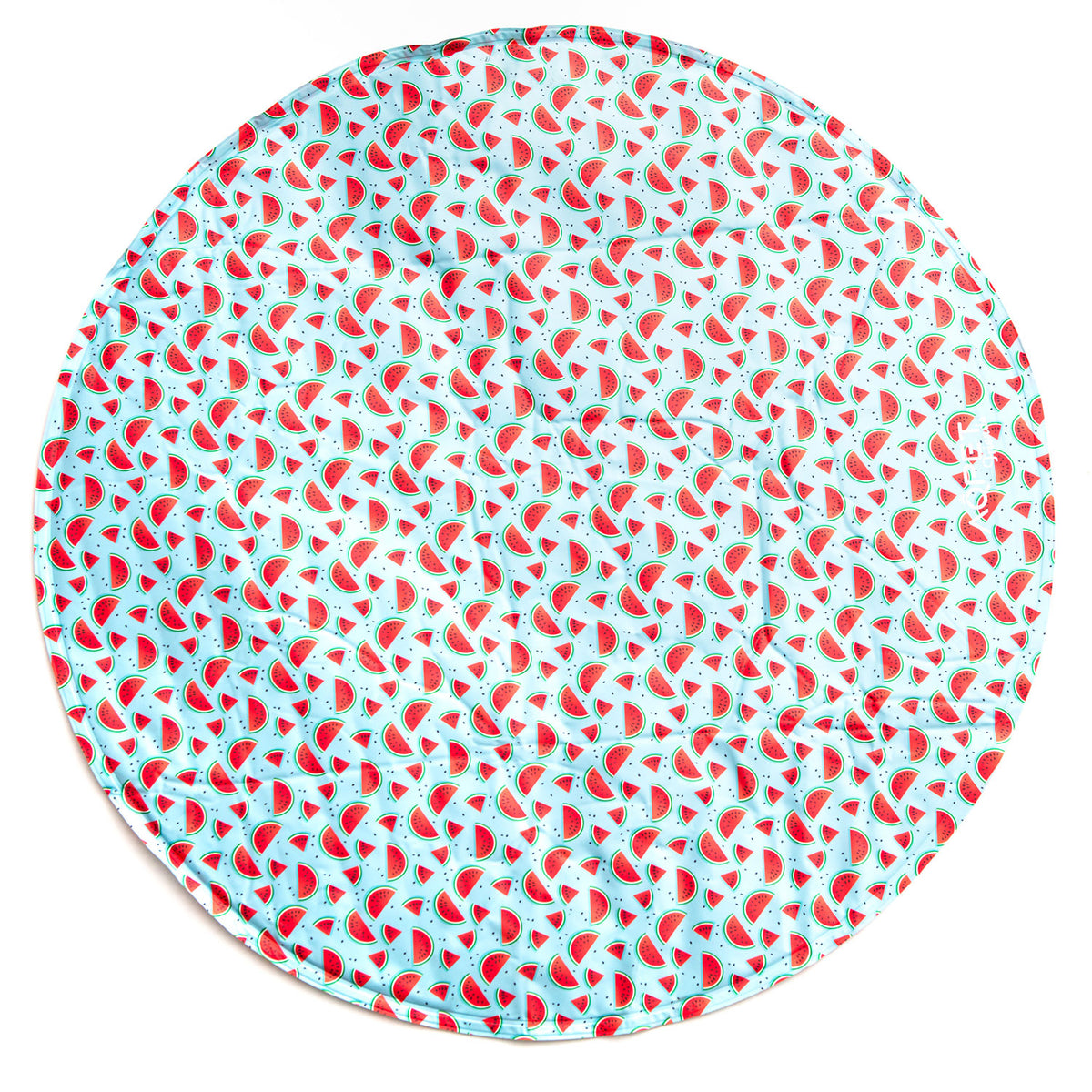 AQPET FRIENDS Kühldecke, kühlende Matte für Hunde, rund, ungiftiges Gel, Selbsterwärmungssystem, Motiv „Fruit“, Durchmesser 60 cm