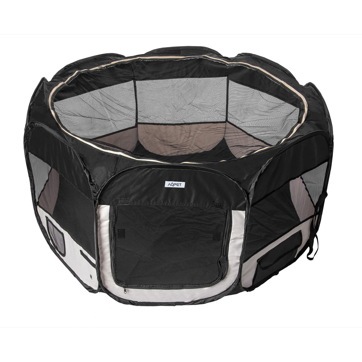 AQPET FRIENDS Box für Tiere Hunde und Katzen Welpen faltbares Gehege aus wasserdichtem Stoff 115x60 cm