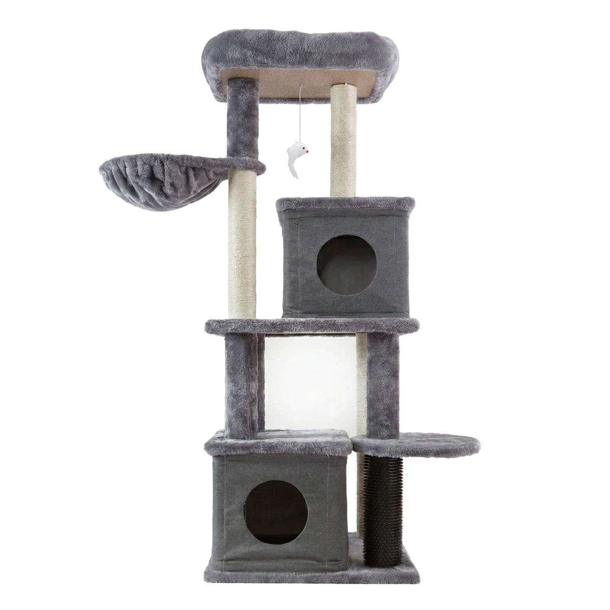 AQPET FRIENDS Kratzbaum London 48x44x125 cm H für Katzen Spielzeug Katze Entspannung & Spaß Spiel