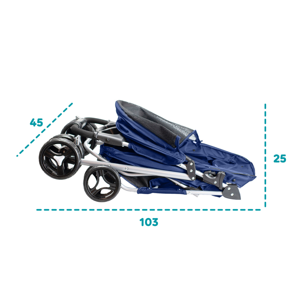 AQPET FRIENDS Bequemer und praktischer Kinderwagen für Hunde mittlerer/kleiner Größe für Hunde und Katzen Sichere Reise