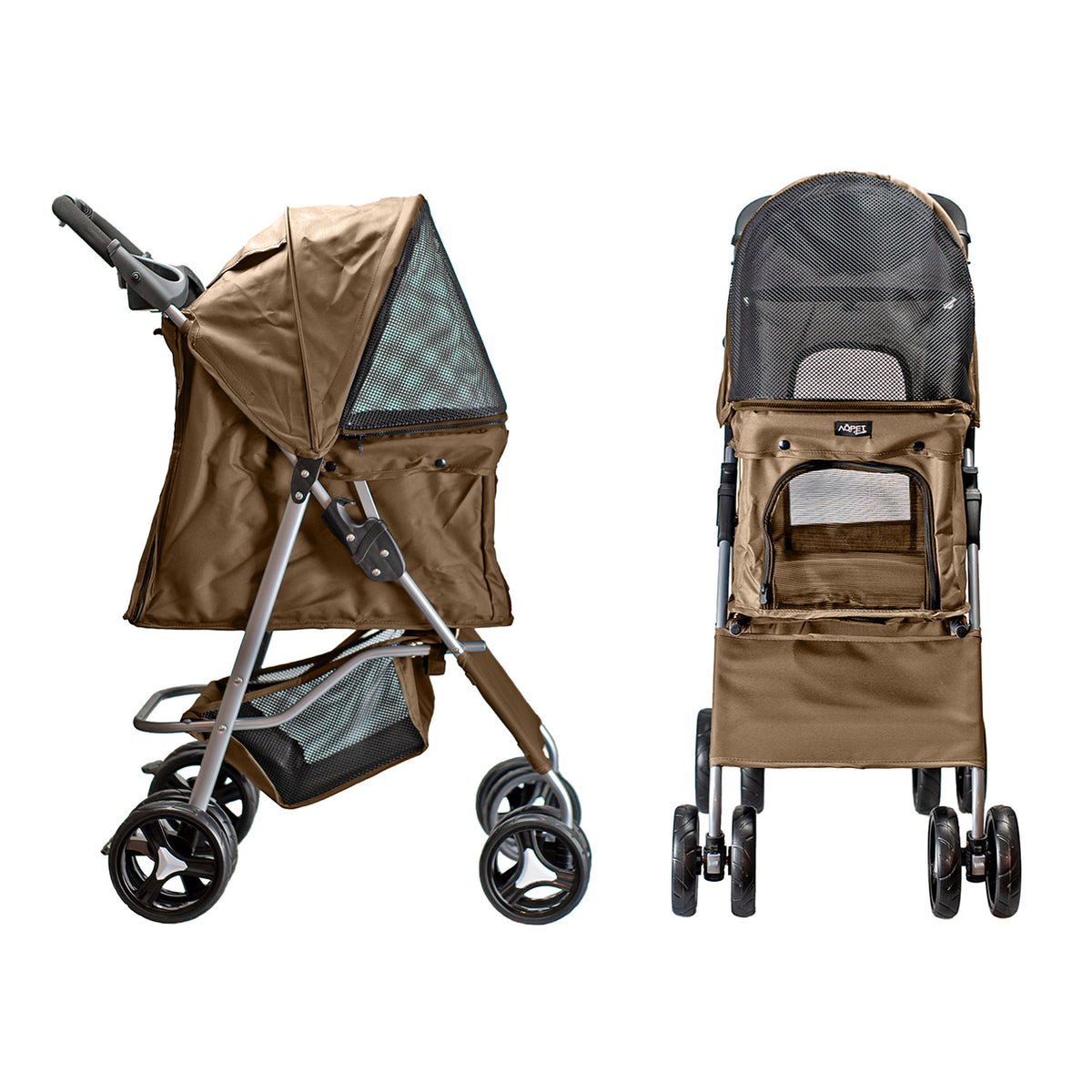 AQPET FRIENDS Bequemer und praktischer Kinderwagen für Hunde mittlerer/kleiner Größe für Hunde und Katzen Sichere Reise