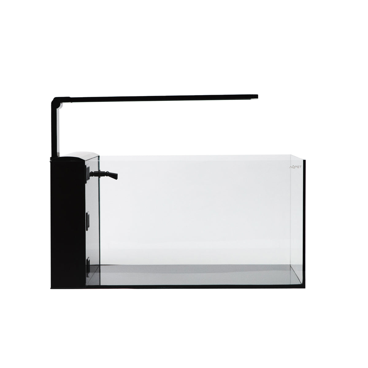 AQPET AQUA 60 HINTEN SCHWARZ - MIT HINTEREM FILTER - 60X30X30 CM 6 MM