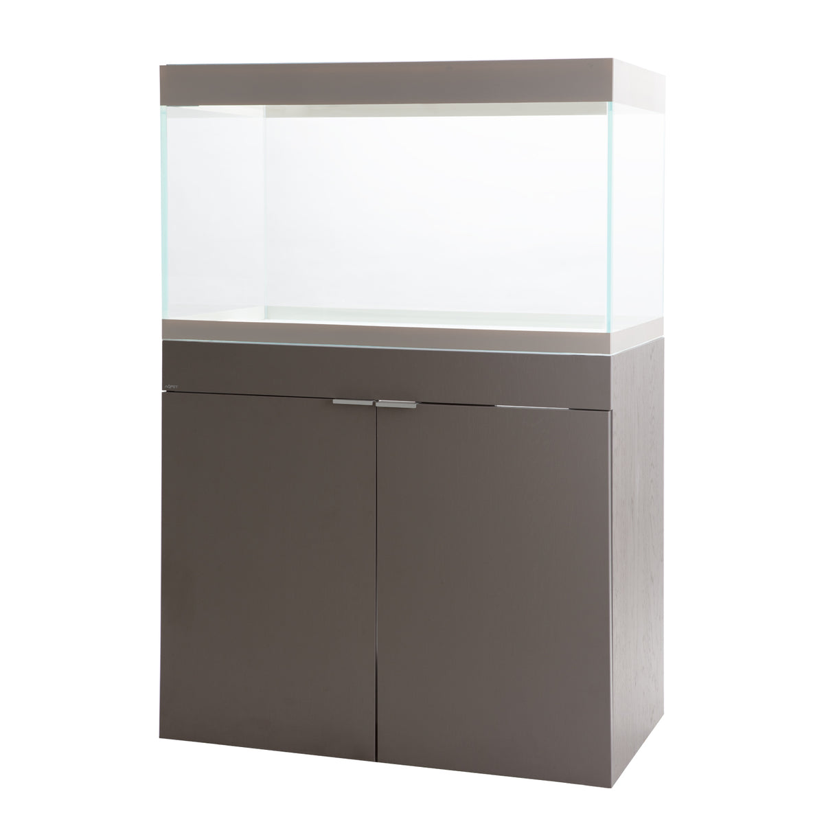 AQPET AQUARIUM RIVERIUM PLUS 90X50X55 H - 10 MM EXT. - MIT LED-BELEUCHTUNG, AUSSENFILTER UND TAUBENGRAUEM UNTERSCHRANK