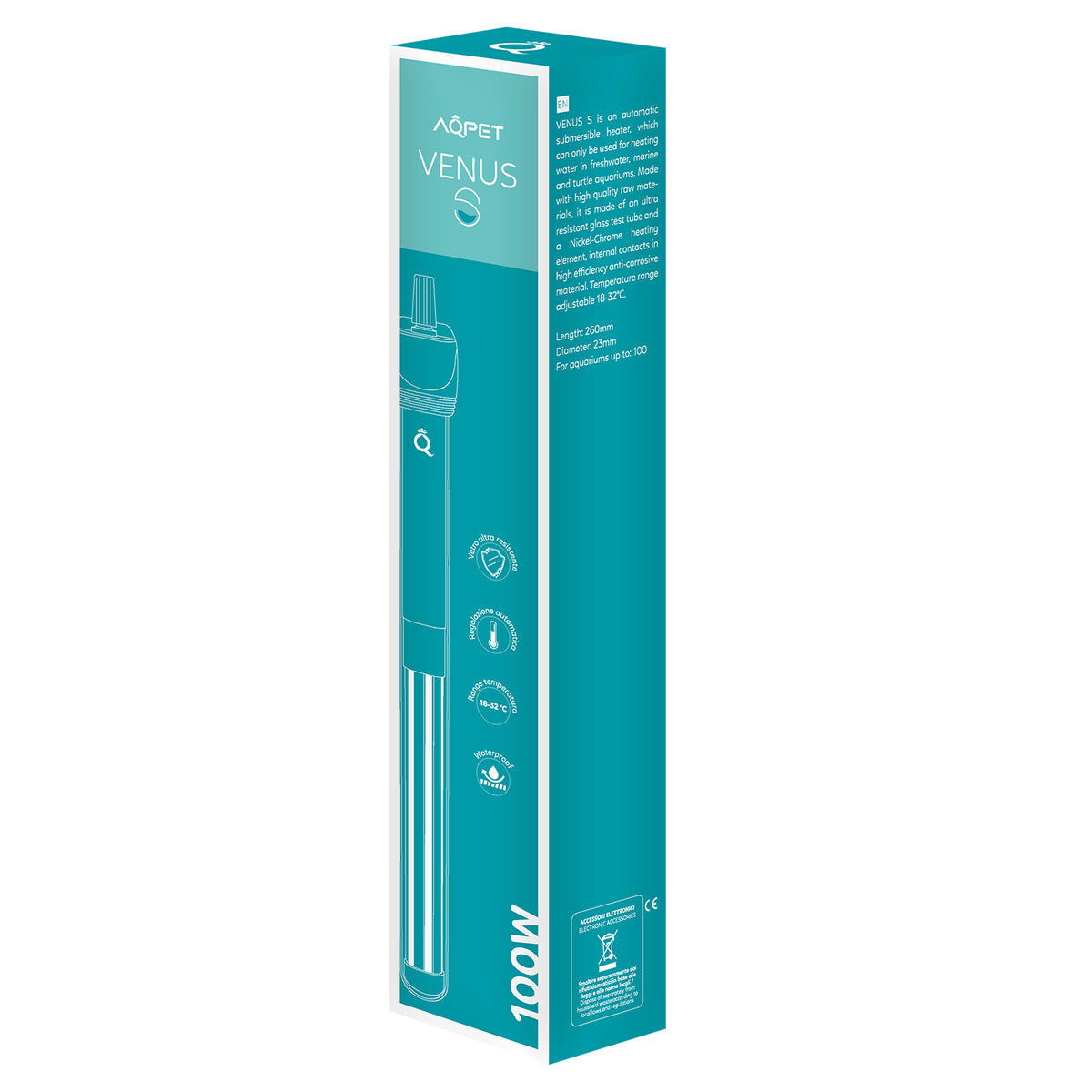 AQPET AQUARIUM SIMPLY LED 100 WEISS KOMPLETT DOPPELBELEUCHTUNG FILTER UND HEIZUNG - 80X32X45 H CM