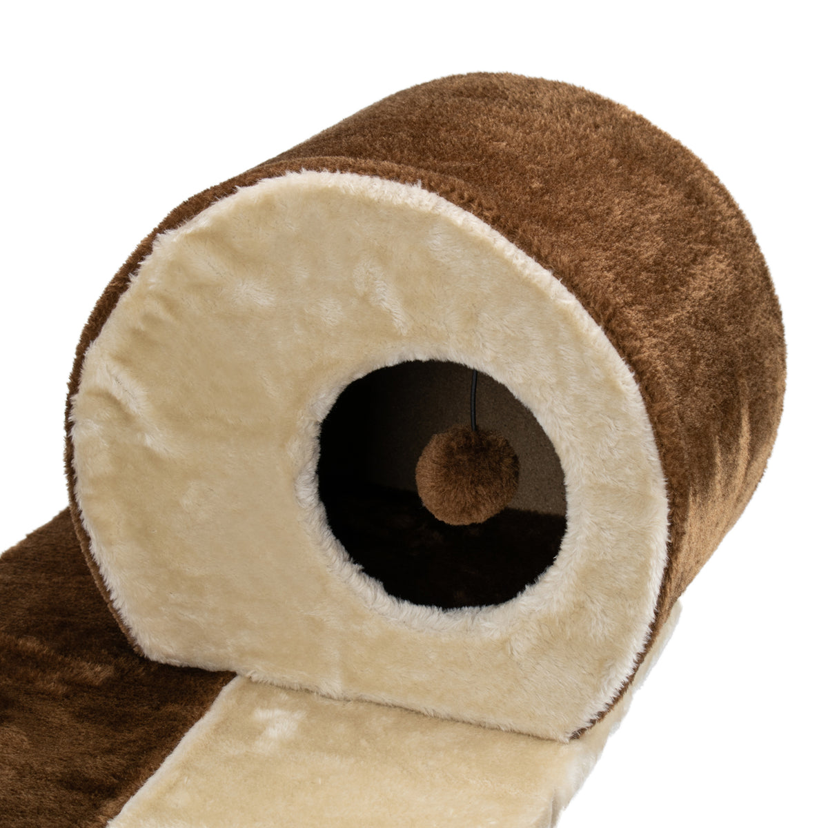 AQPET FRIENDS Kratzbaum Rom aus Sisal 123 cm Braun für Katzen Spielzeug Katze Entspannung und Spaß