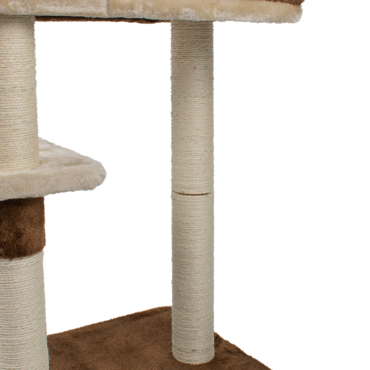 AQPET FRIENDS Kratzbaum Rom aus Sisal 123 cm Braun für Katzen Spielzeug Katze Entspannung und Spaß