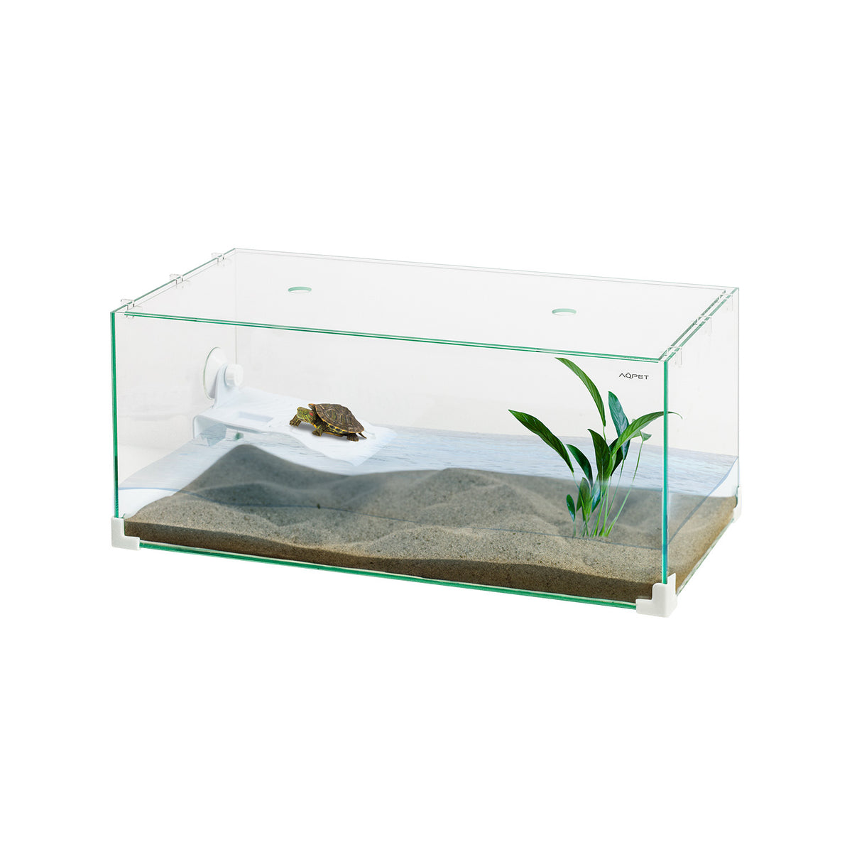 AQPET GLAS-TURTLEBECKEN TORTUGA 50 - 50X27X20 CM MIT INSEL