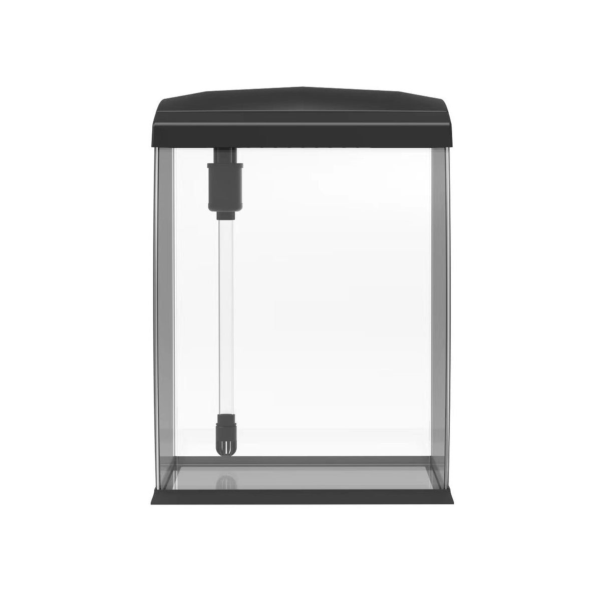 AQPET KURVEN PANORAMA-AQUARIUM AUS GLAS FÜR DEN SCHREIBTISCH – MIT FILTER, HEIZUNG – SCHWARZ