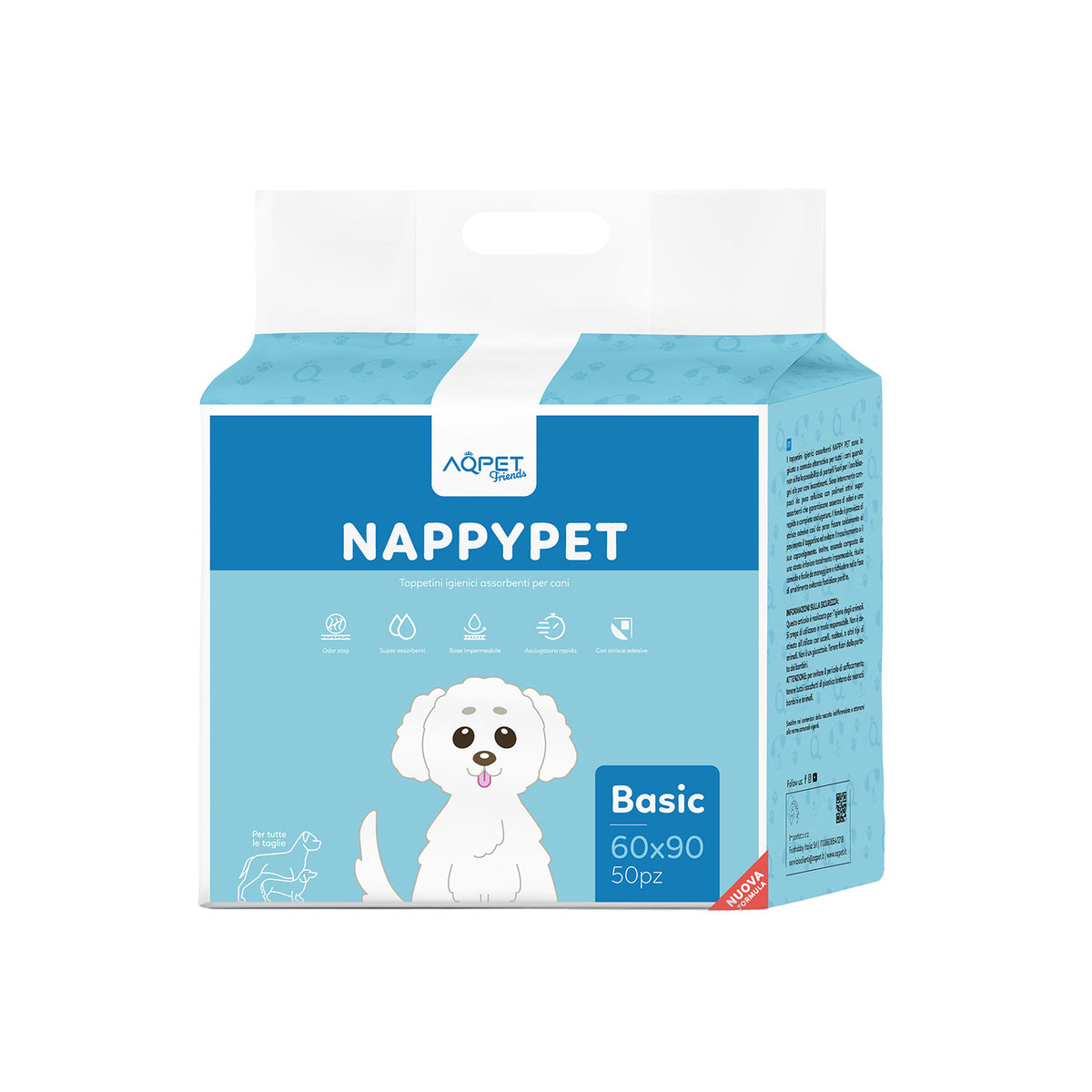 AQPET FRIENDS Trainingsunterlagen Basic Größe 50 Stk. Für Hunde Ultra Saugfähig Geruchsneutral Wasserdicht Welpentraining Haushaltshygiene Tägliche Hygiene