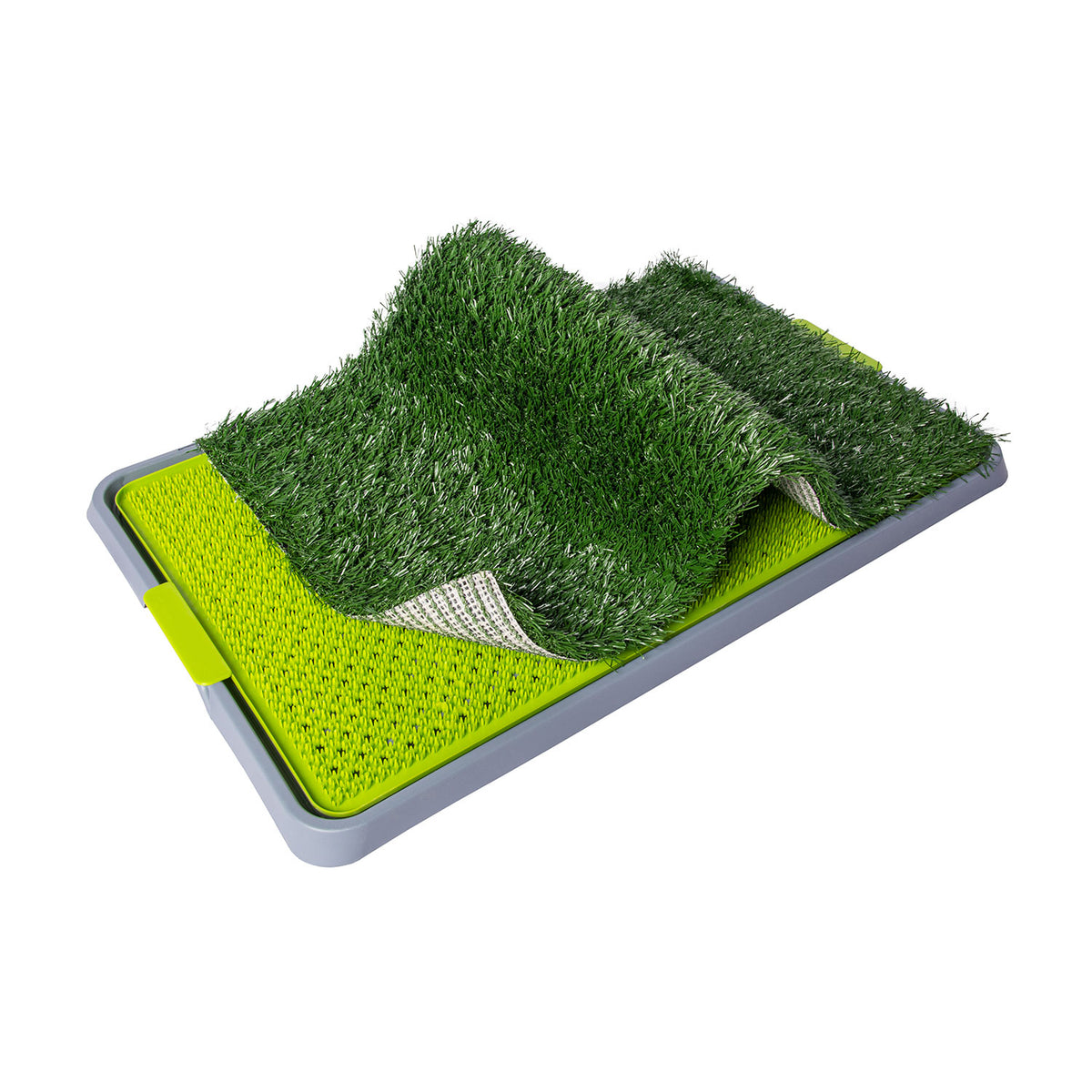 AQPET FRIENDS Hundetoilette DogLitter mit Kunstrasen für Hundewelpen 67x42x5 cm
