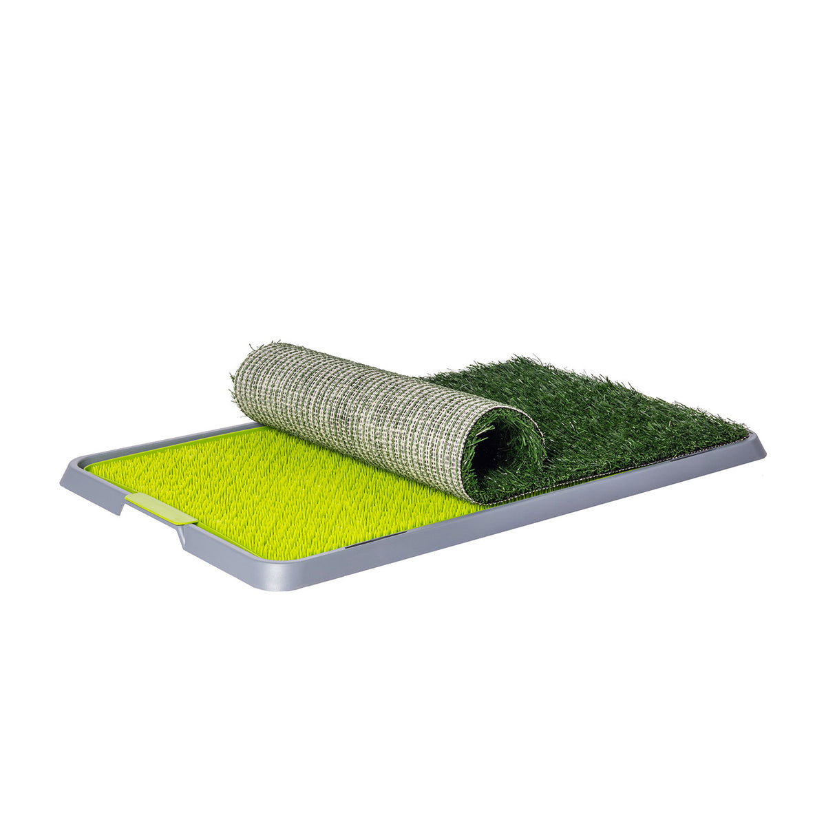 AQPET FRIENDS Hundetoilette DogLitter mit Kunstrasen für Hundewelpen 67x42x5 cm
