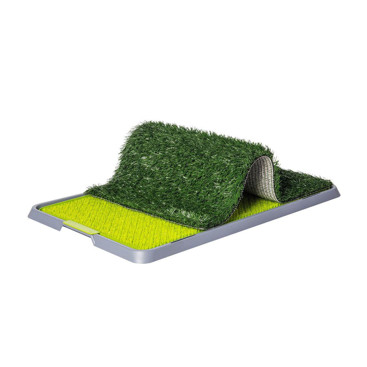 AQPET FRIENDS Hundetoilette DogLitter mit Kunstrasen für Hundewelpen 67x42x5 cm