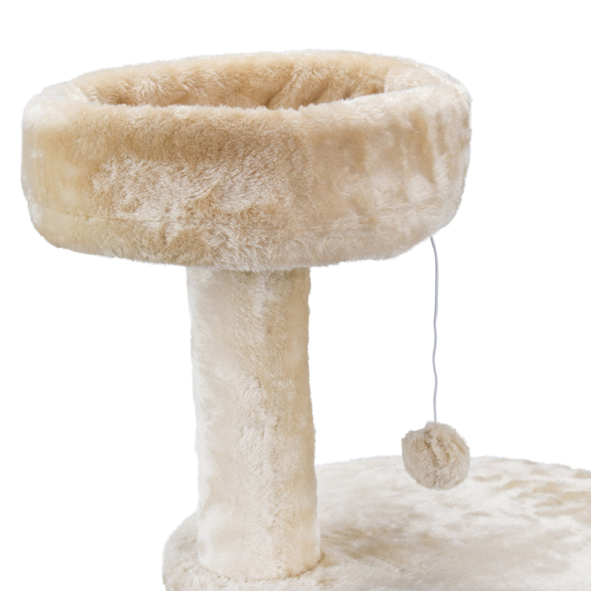 AQPET FRIENDS Kratzbaum Athens 115 cm mit Katzenhöhle Katzenbaum Spielplatz Spielzeug Kratzbrett für Katzen Farbe Beige