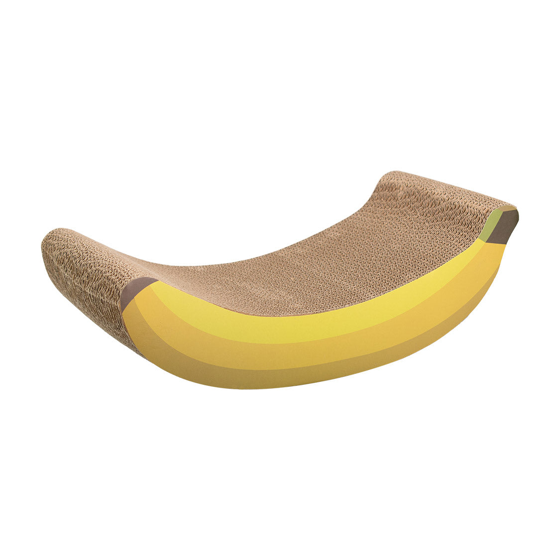 AQPET FRIENDS Kratzbaum aus Karton 47X22X15CM in Bananenform für Katzen Katzenspielzeug Entspannung