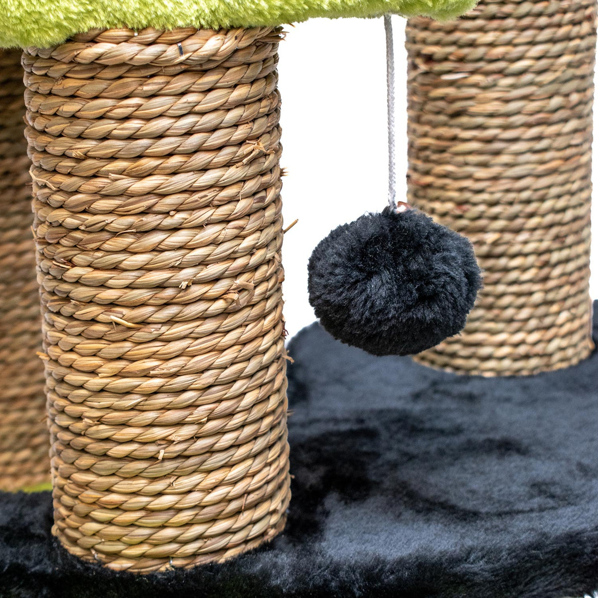 AQPET FRIENDS Kratzbaum Madrid - 86 cm Grün/Schwarz für Katzen Spielzeug Katze Entspannung und Spaß