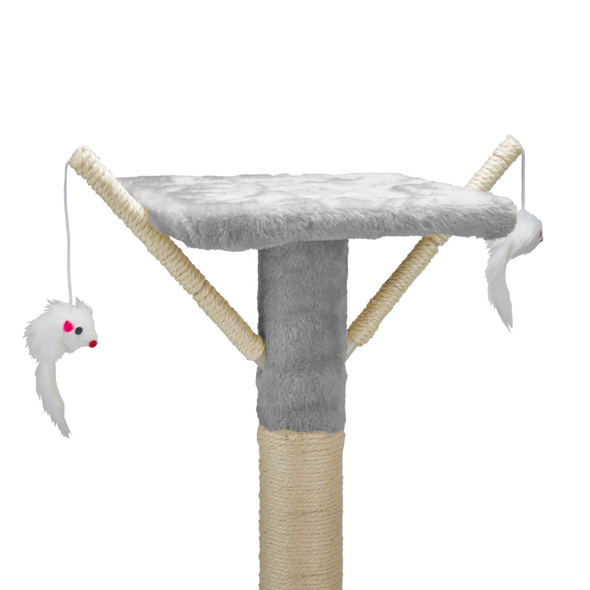 AQPET FRIENDS Kratzbaum Paris aus Sisal 138 cm für Katzen, Spielzeug Katze Entspannung & Spaß