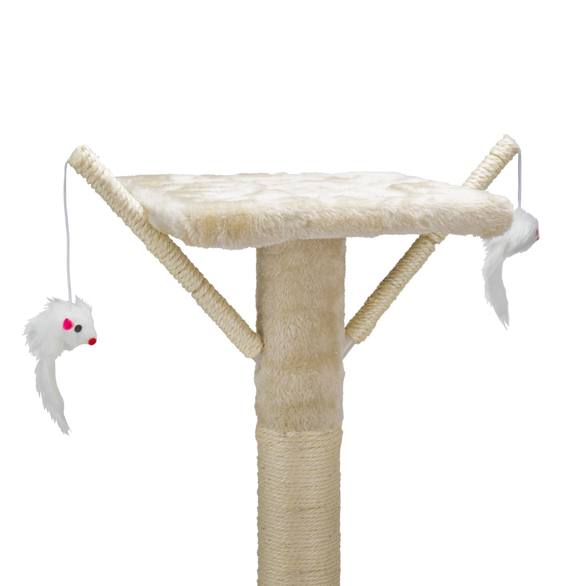 AQPET FRIENDS Kratzbaum Paris aus Sisal 138 cm für Katzen, Spielzeug Katze Entspannung & Spaß