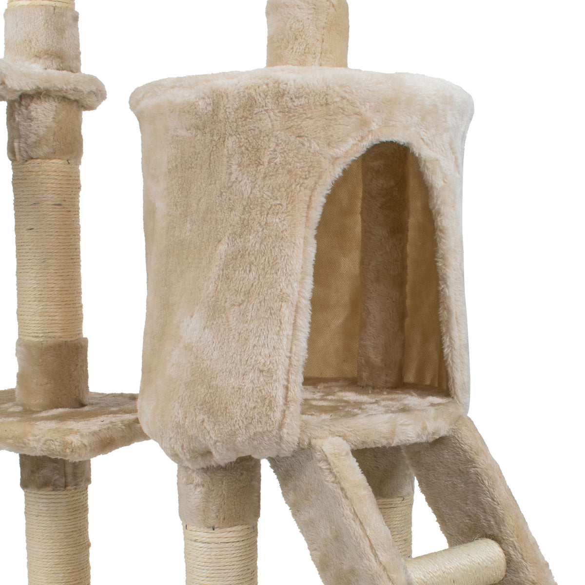 AQPET FRIENDS Kratzbaum Paris aus Sisal 138 cm für Katzen, Spielzeug Katze Entspannung & Spaß
